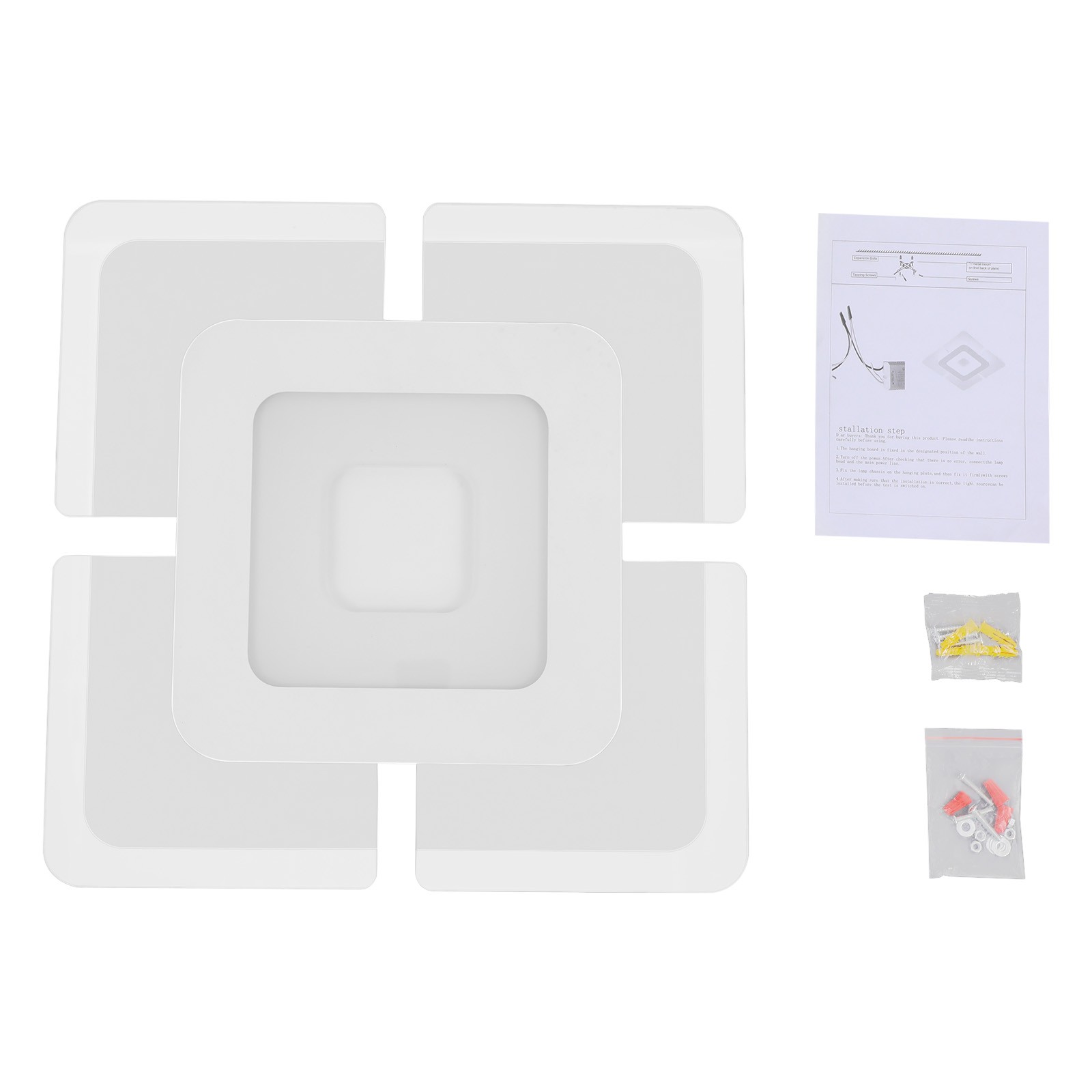 Square Ceiling Light LED Ceiling Lamp Flush Mount Ceiling Lighting Fixture