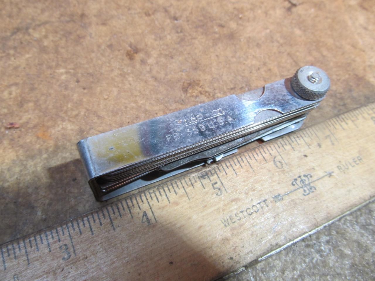 Vintage Snap On FB359 Feeler Gauge Set