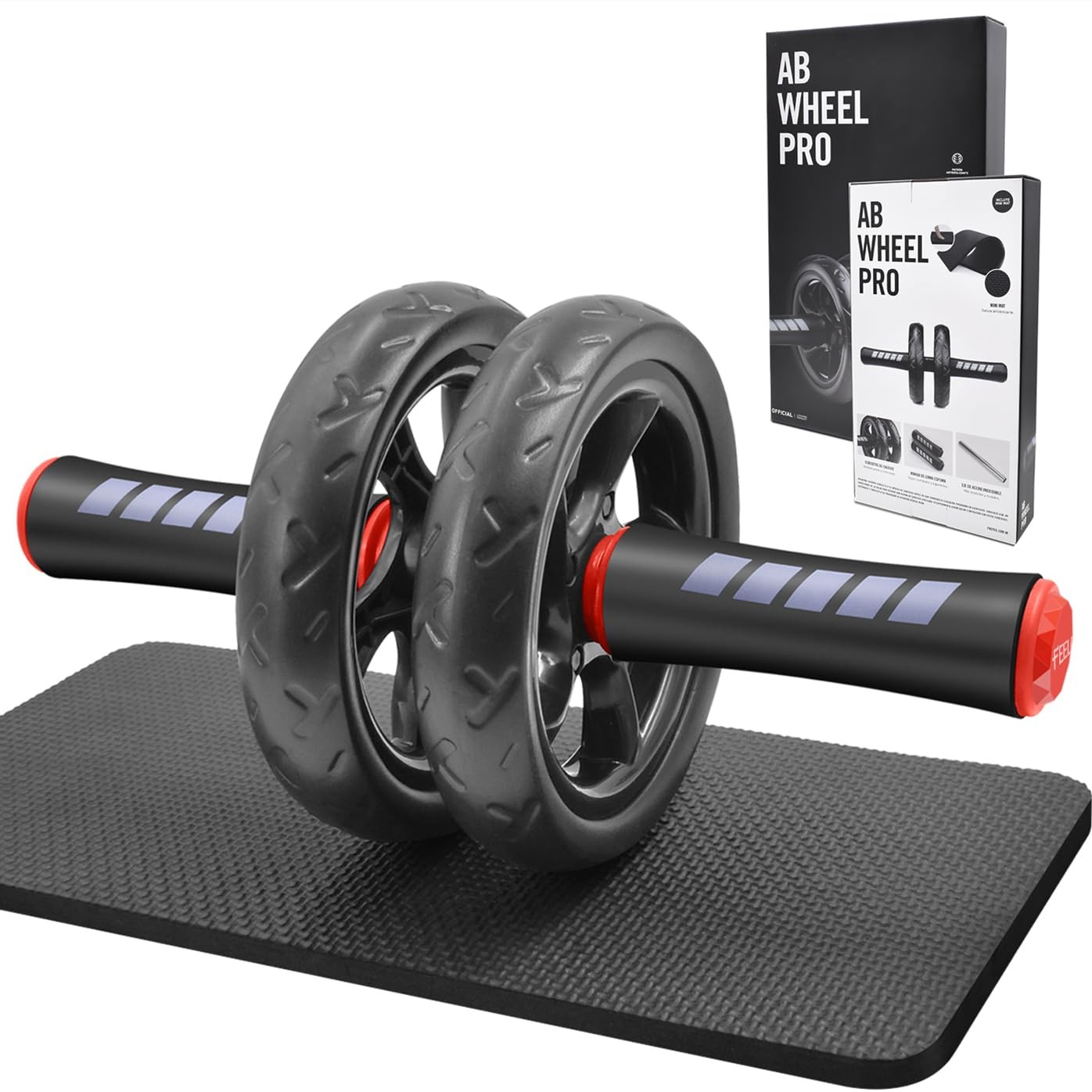 Convertible Ab Wheel Roller,Abs & Core Workout, Exercise Wheel with Knee Pad,...