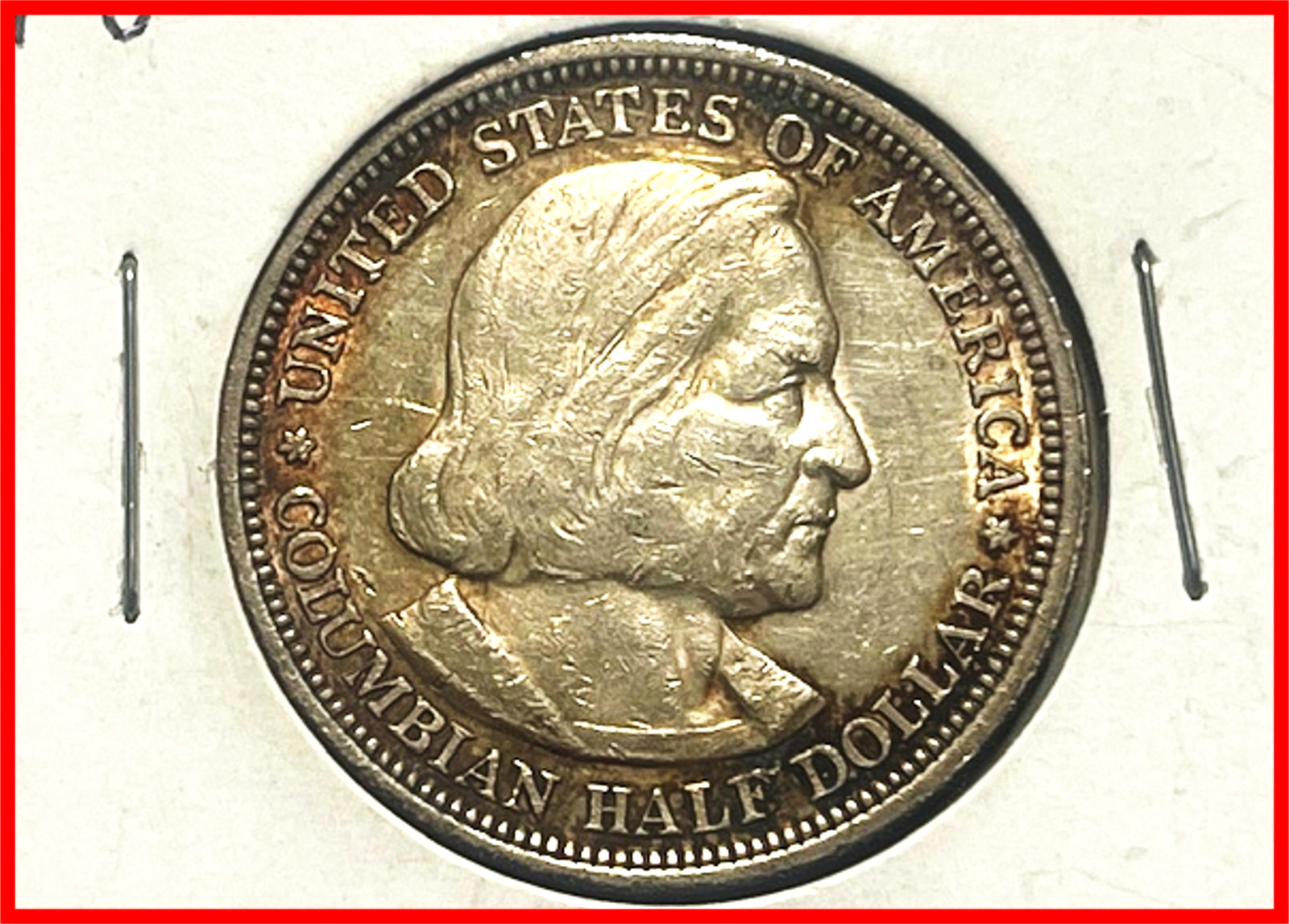 1893 US Silver Half Dollar - Chicago World's Fair - Columbus Santa Maria Ship