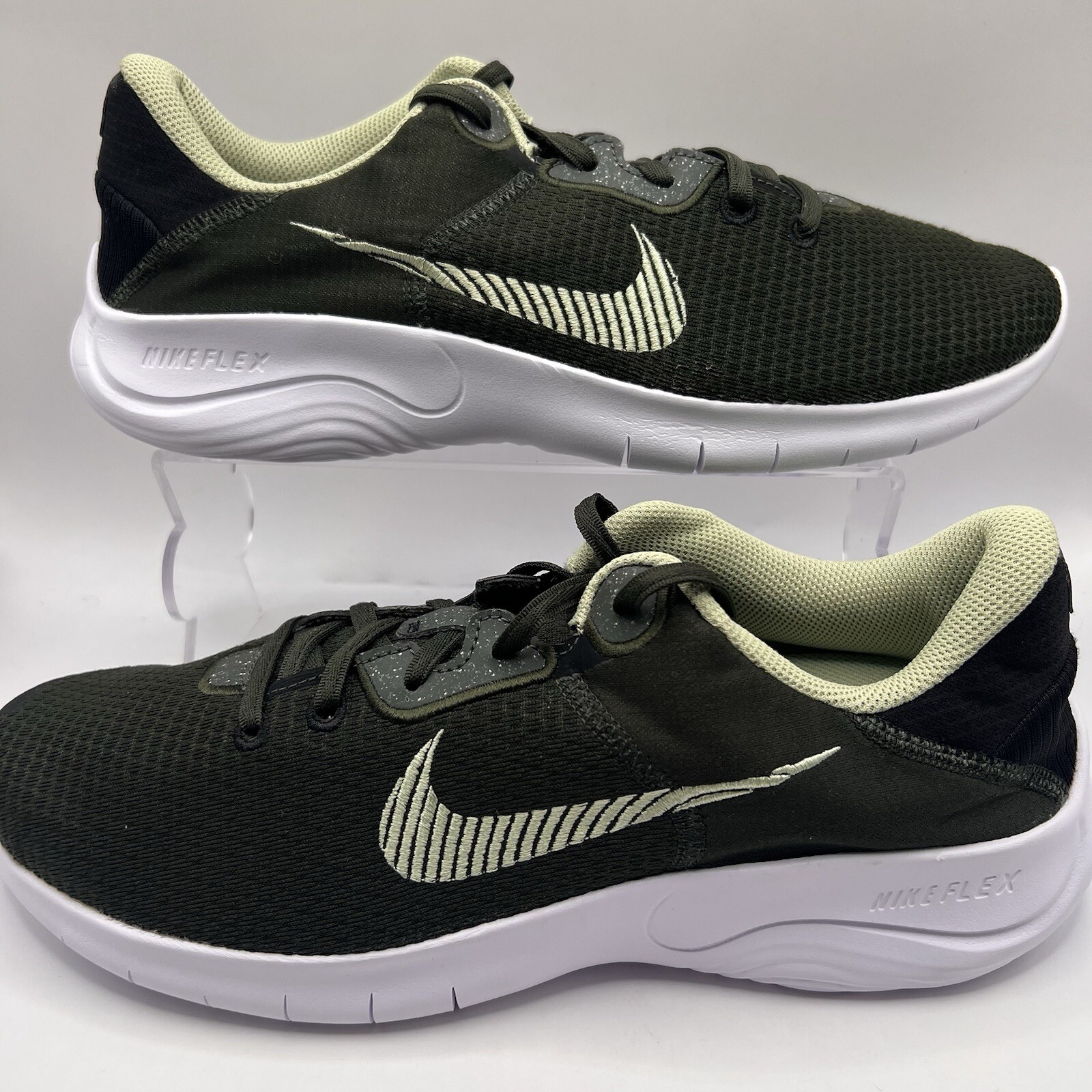 Nike Flex Experience Run 11 Next Size 9.5 Nature Black Green Shoes DD9284-700