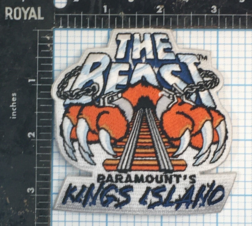 VINTAGE THE BEAST ROLLER COASTER KINGS ISLAND OHIO SOUVENIR 3.5" IRON ON PATCH