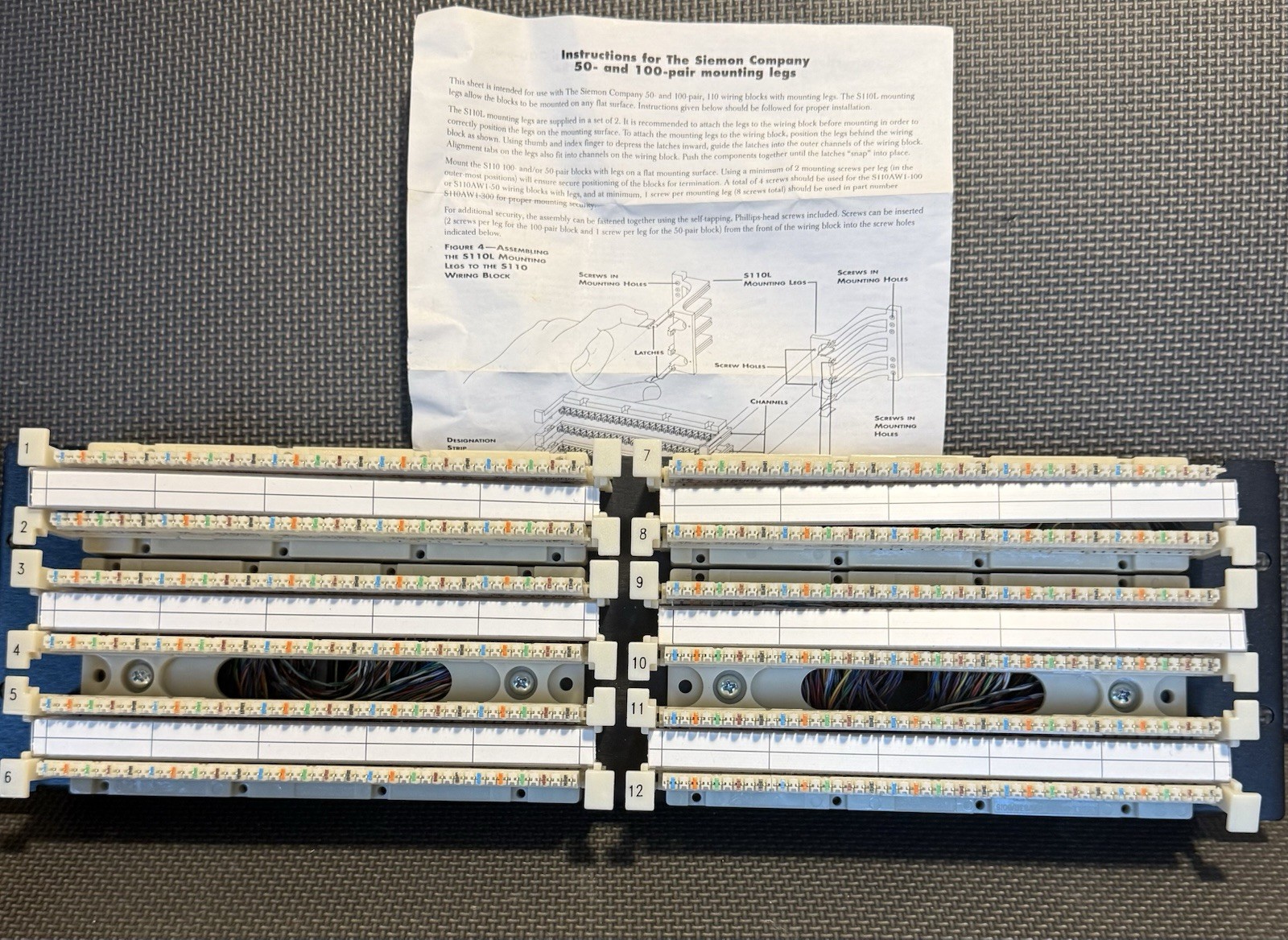SIEMON S110DAT-300RCT pre-wired panel Assembly  S110DAT-300RCT