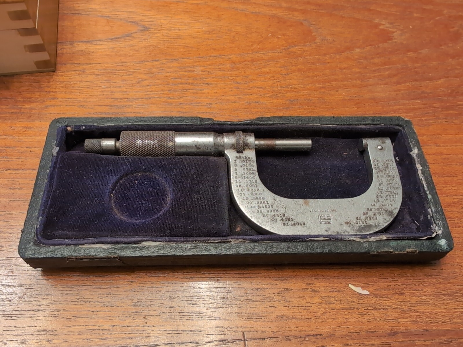 Brown & Sharpe #47, 1”-2” Micrometer, With Spindle Lock, Ratchet Thimble, .001"