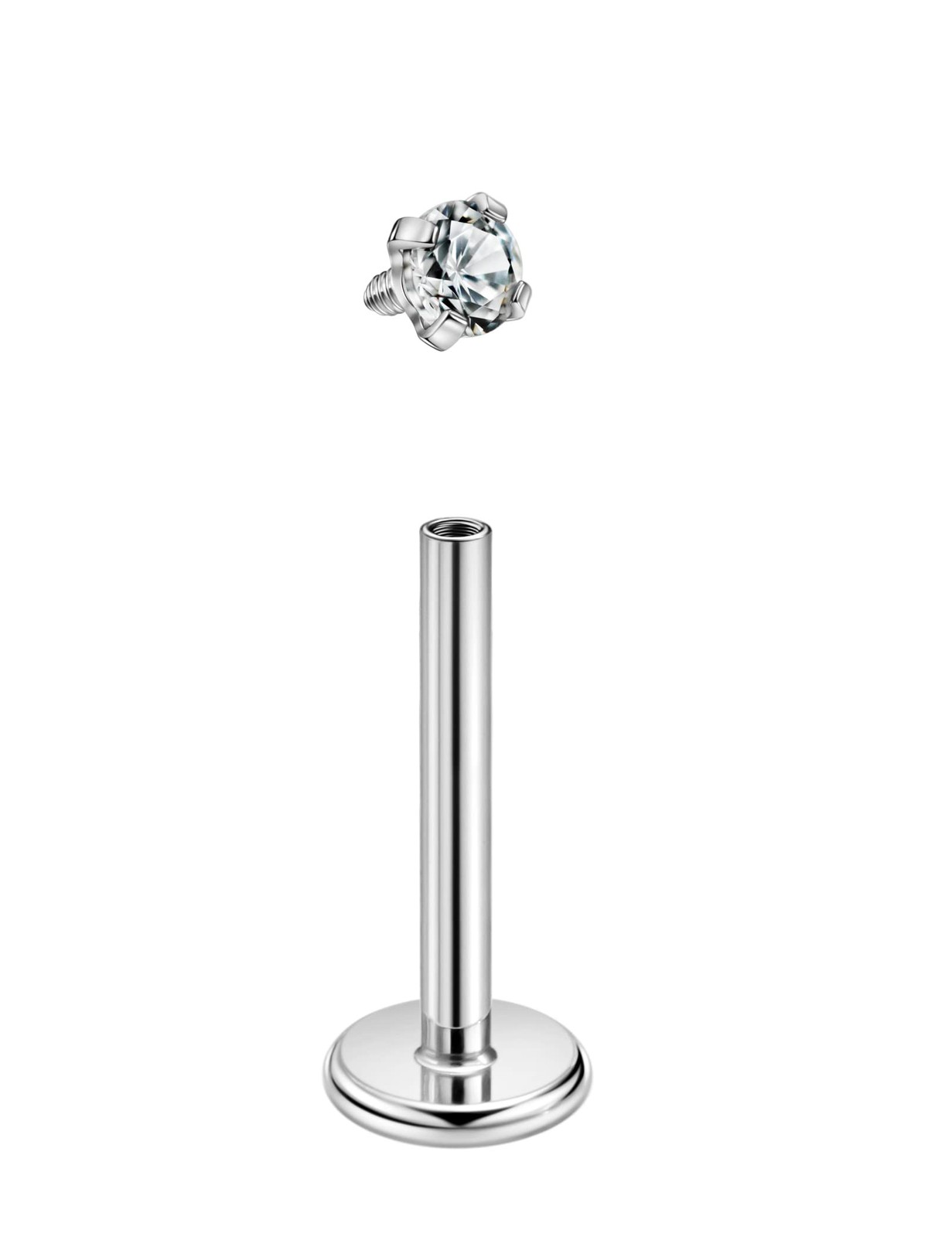 FANSING 1 Piece 316L Surgical Steel Threaded Labret Studs for Ear and Nose Pi...