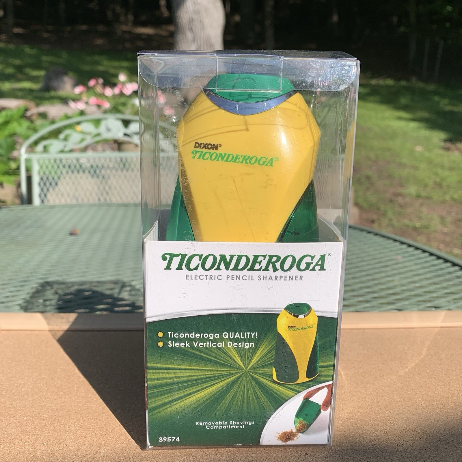 Ticonderoga Electric Yellow Green Pencil Sharpener for Standard Pencil Size -New