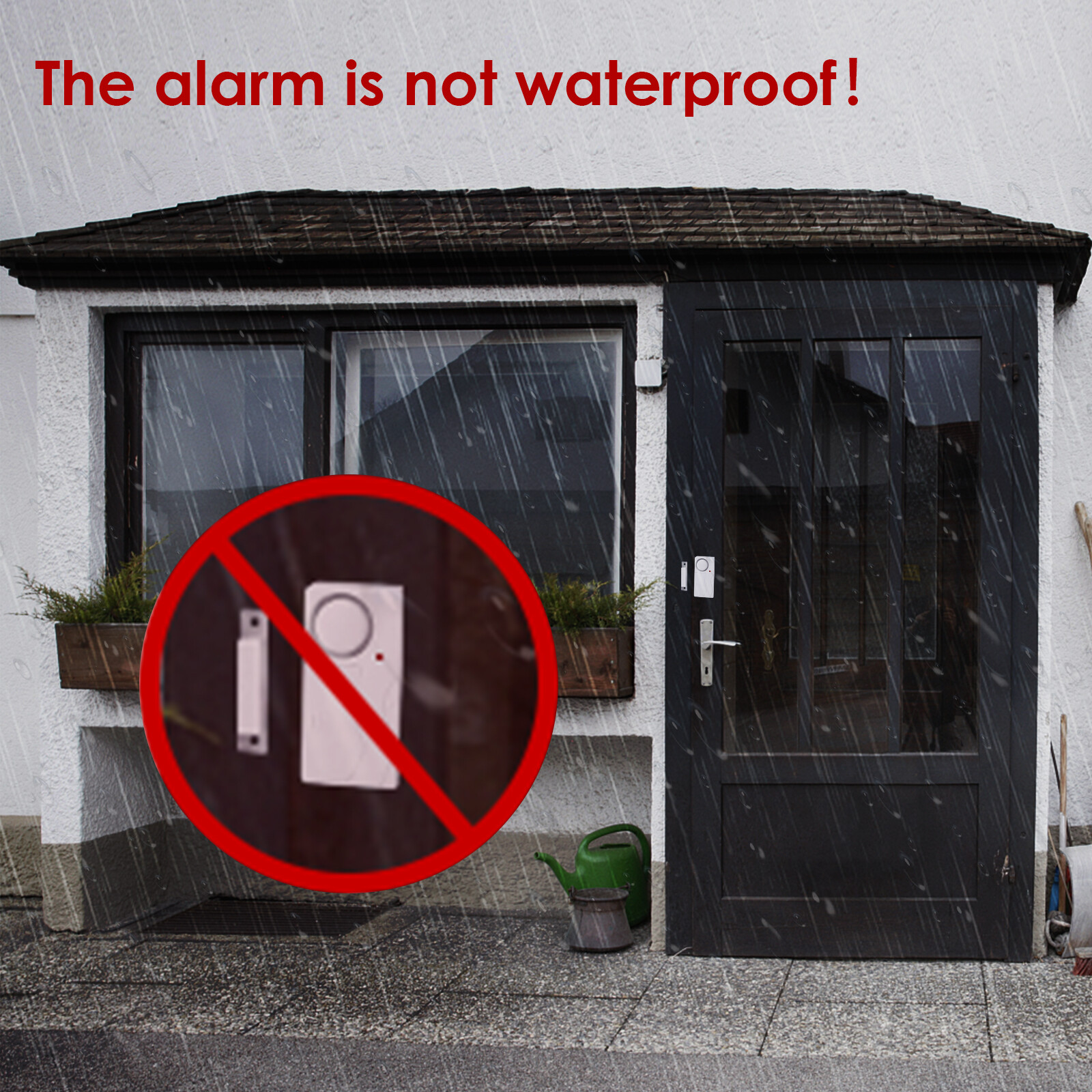 White Simple Department Security Window 2 Alarm Sensitive Trigger Strong Signal