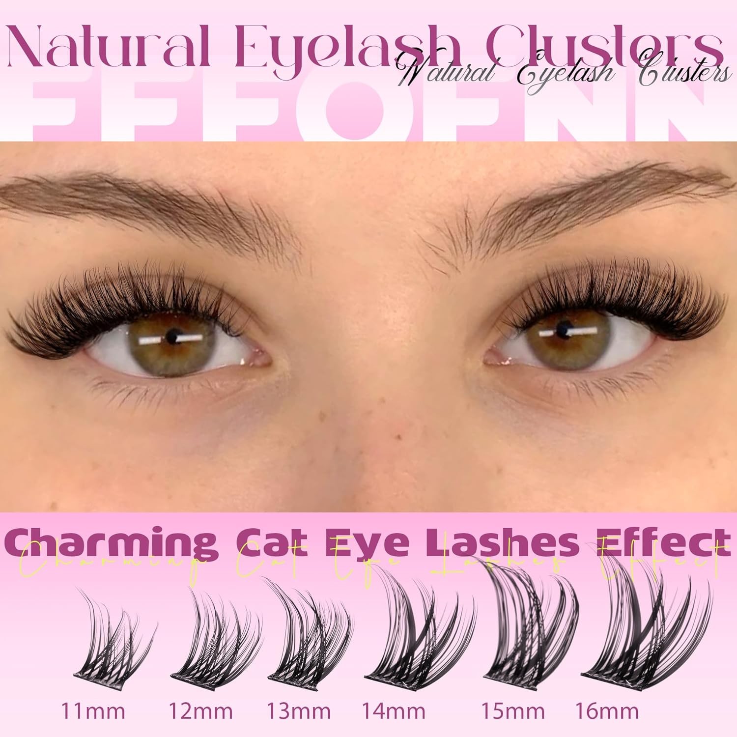 Wispy Lash Clusters Natural Eyelash Clusters C-Curly Cluster Eyelash Extensions