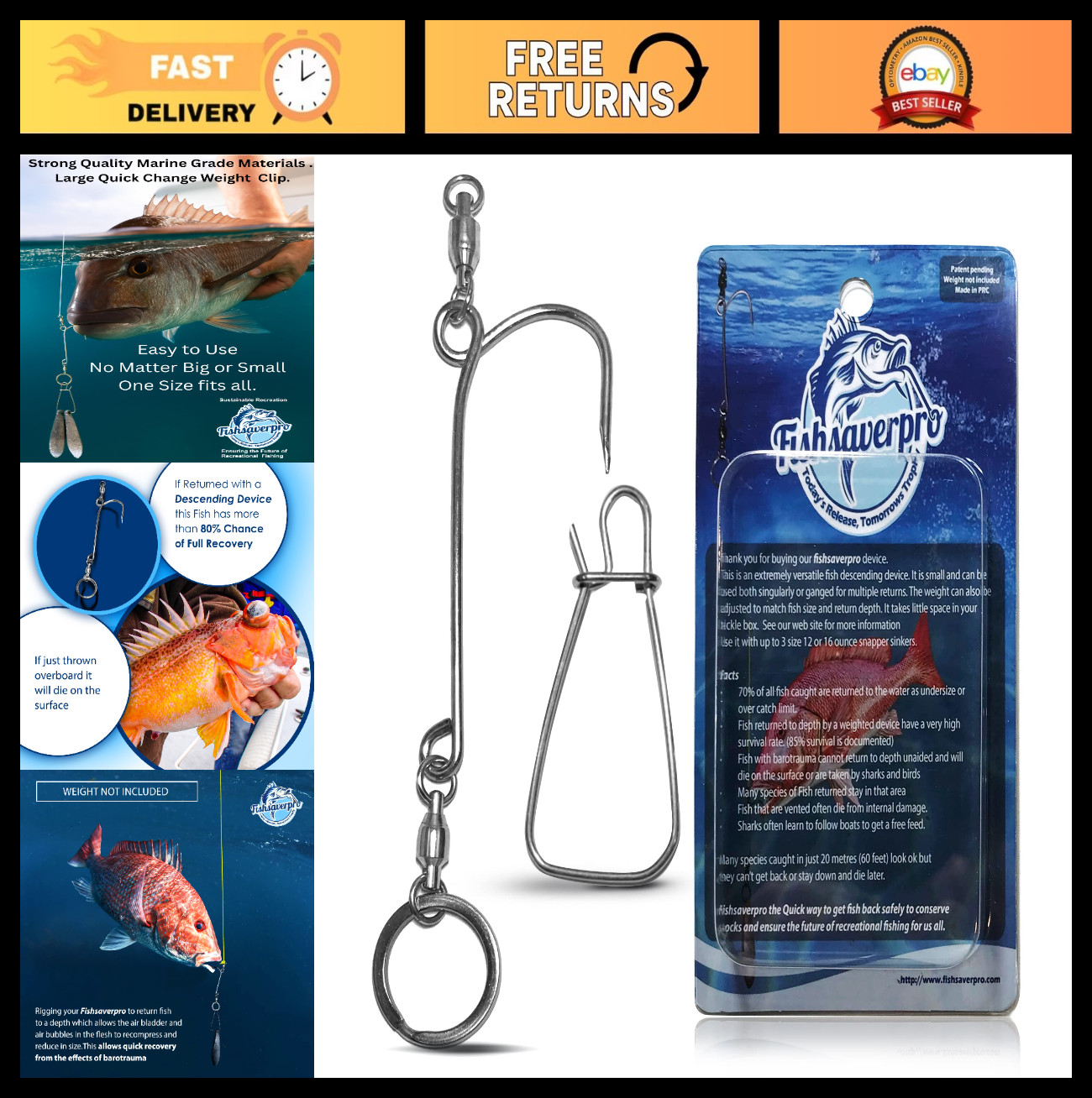 Compact Fish Descending Device - Reliable Release Tool for Red Snapper, NOAA Com