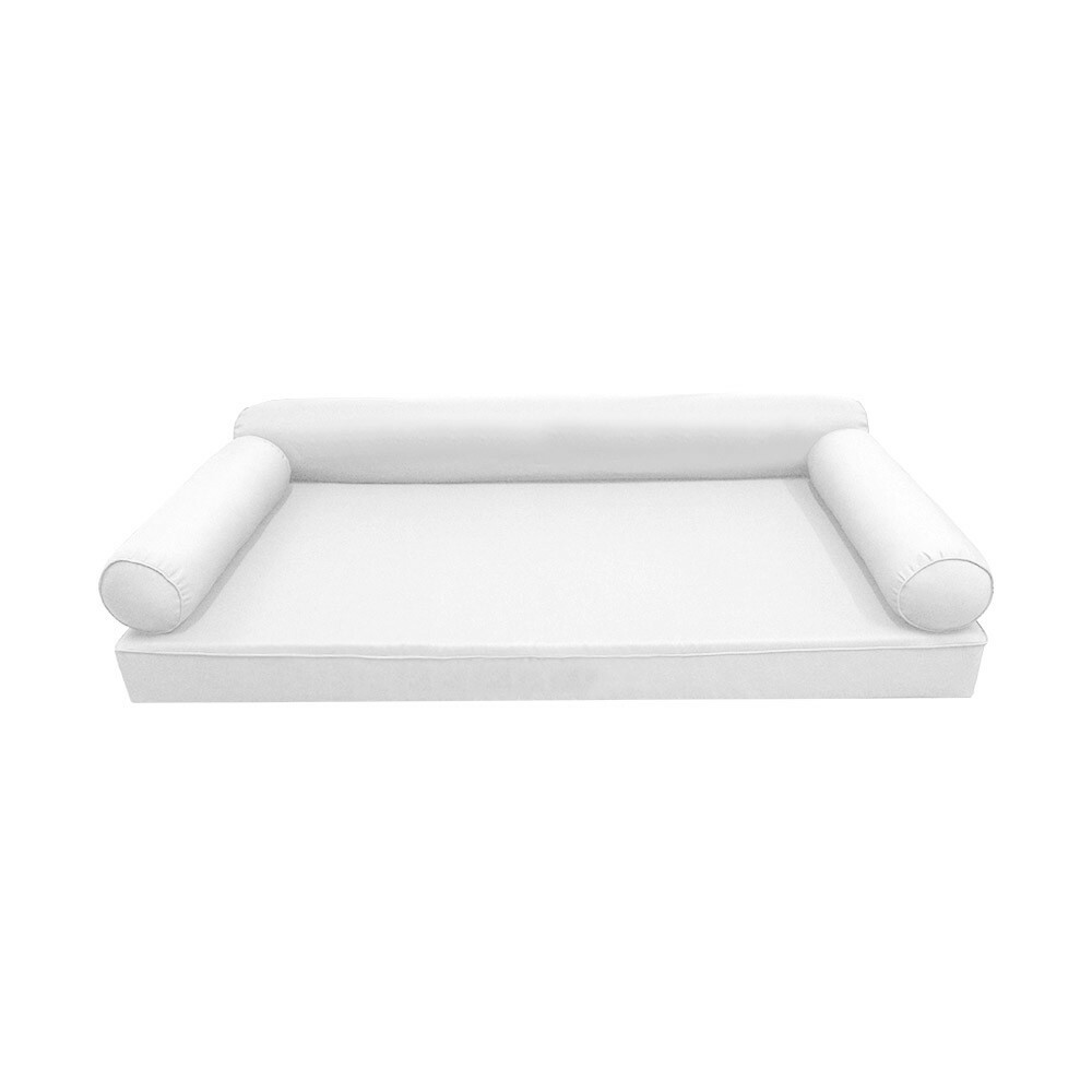 *COVER ONLY*-Style 6 Outdoor Daybed Bolster Pillow Pipe Trim Twin Size - AD106