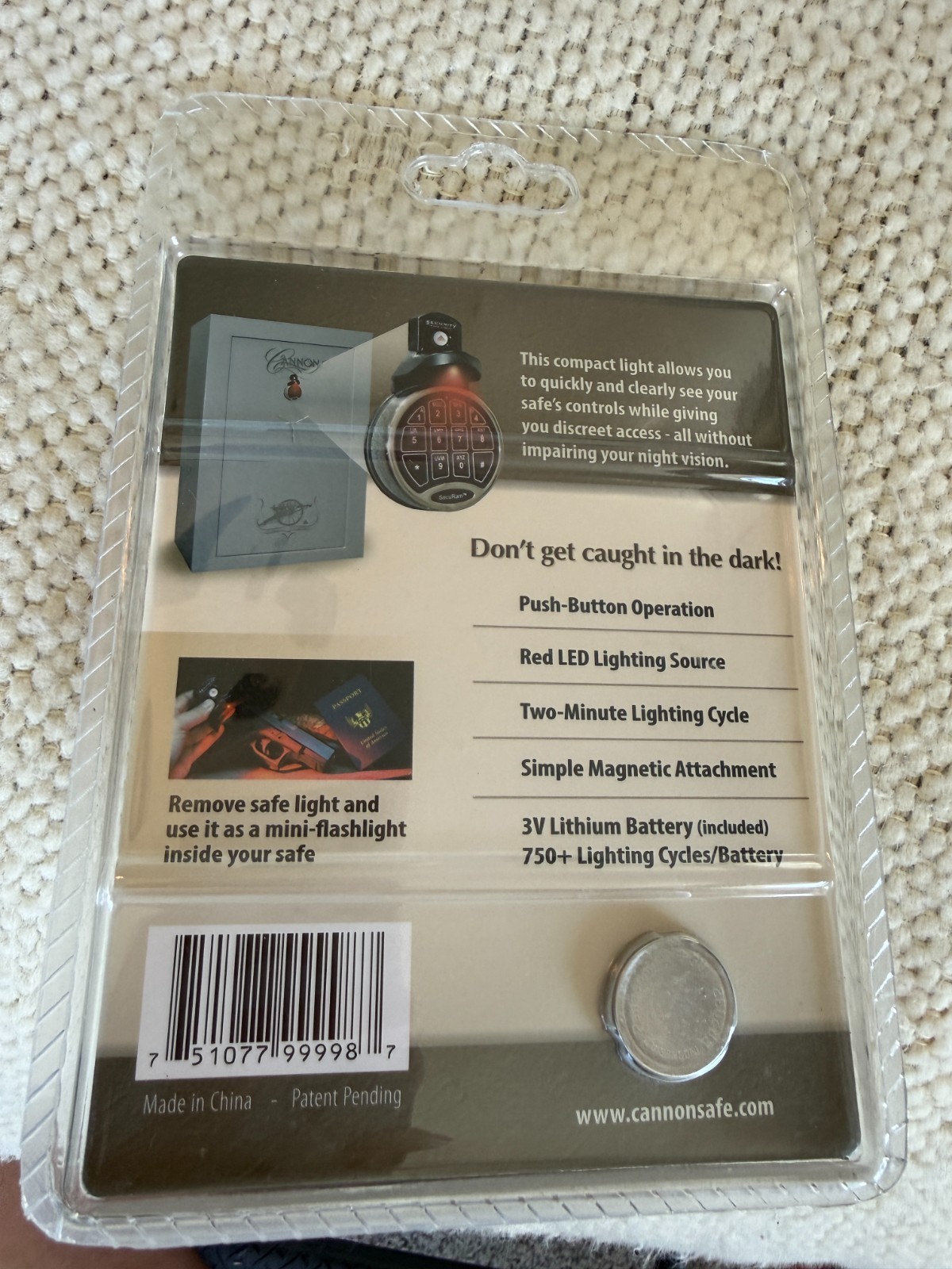 Security Safe Light for Electronic Lock Model SSL-03 NIP