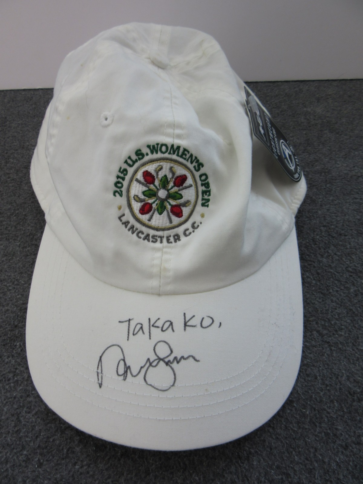 2015 U.S. Women’s Open Lancaster C.C.  Ahead Lightweight Golf Hat Signed White