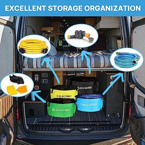 4 Pack Waterproof RV Hose Storage Bags, RV Accessories for All Bags Set- 4