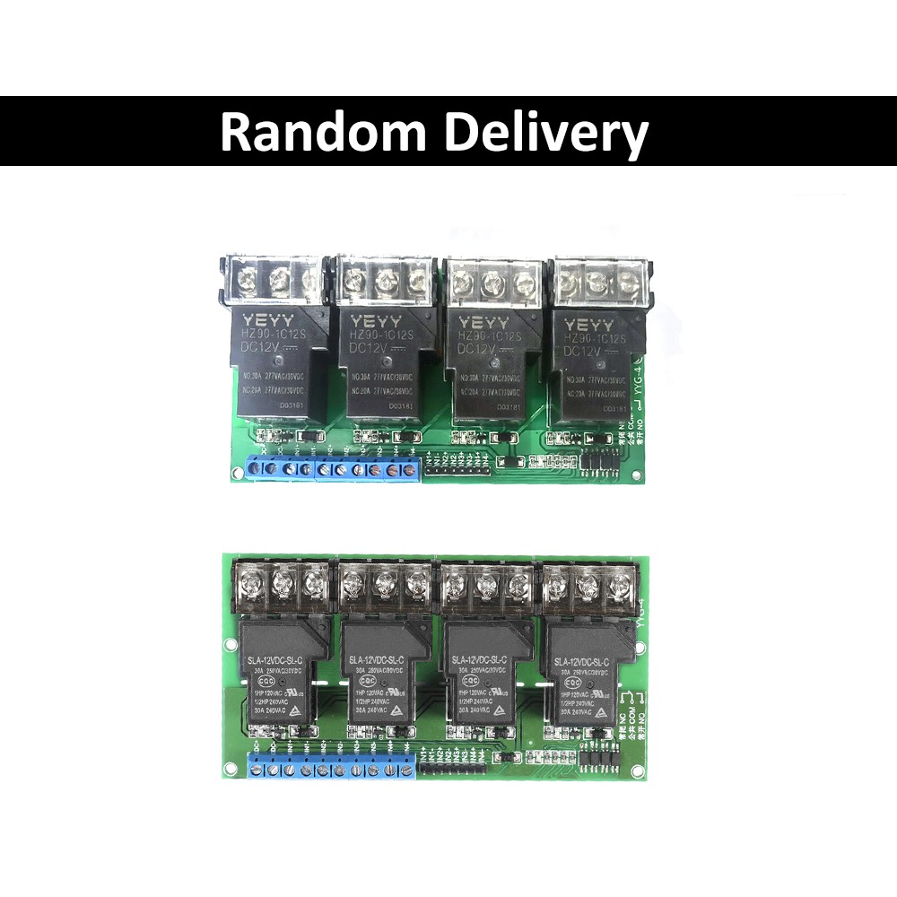 4-Channel DC 12V 30A Relay Module Control Board Optocoupler Isolation High/Low