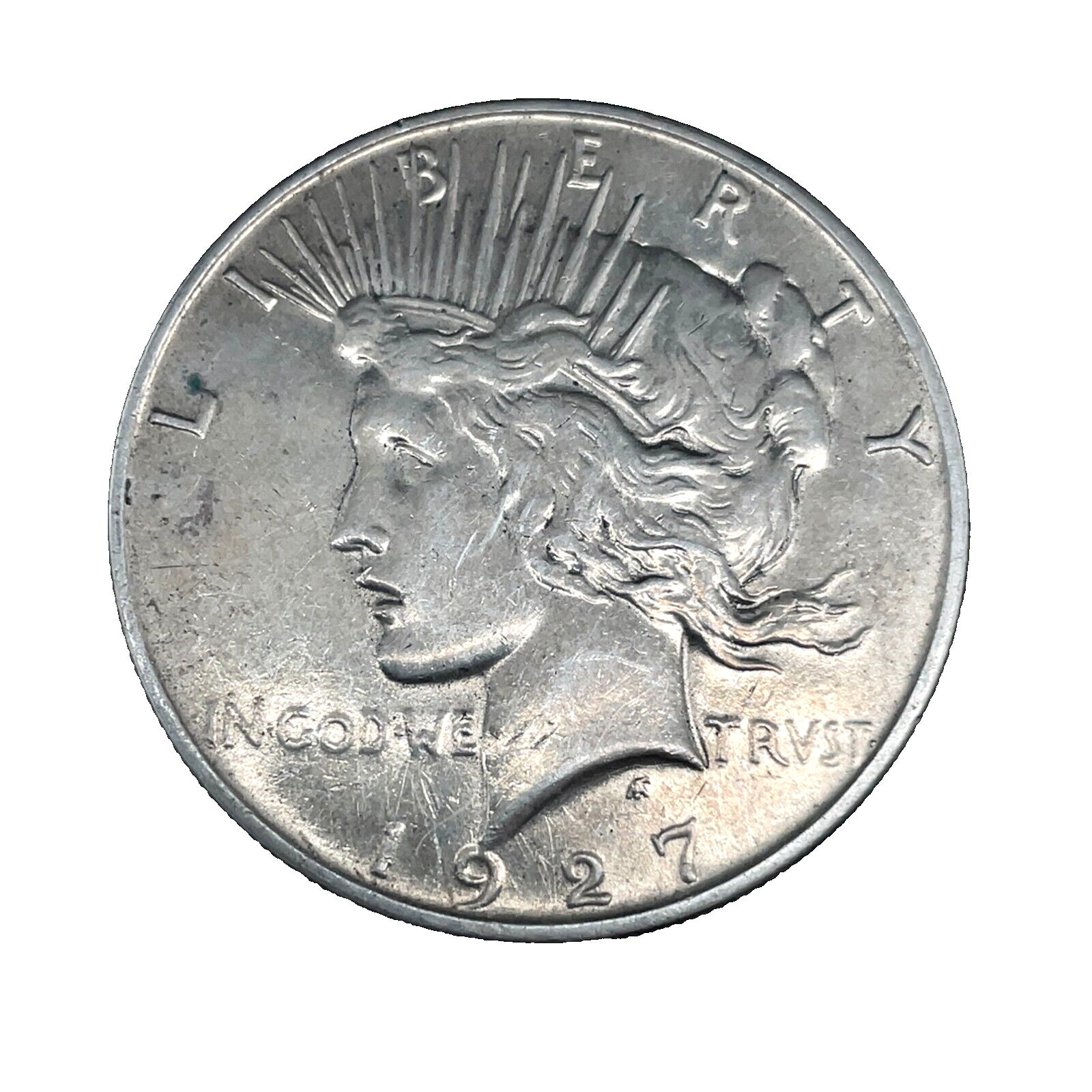 1927-D Peace Dollar AU/UNC. 90% Silver $1 US Coin Collectible #262
