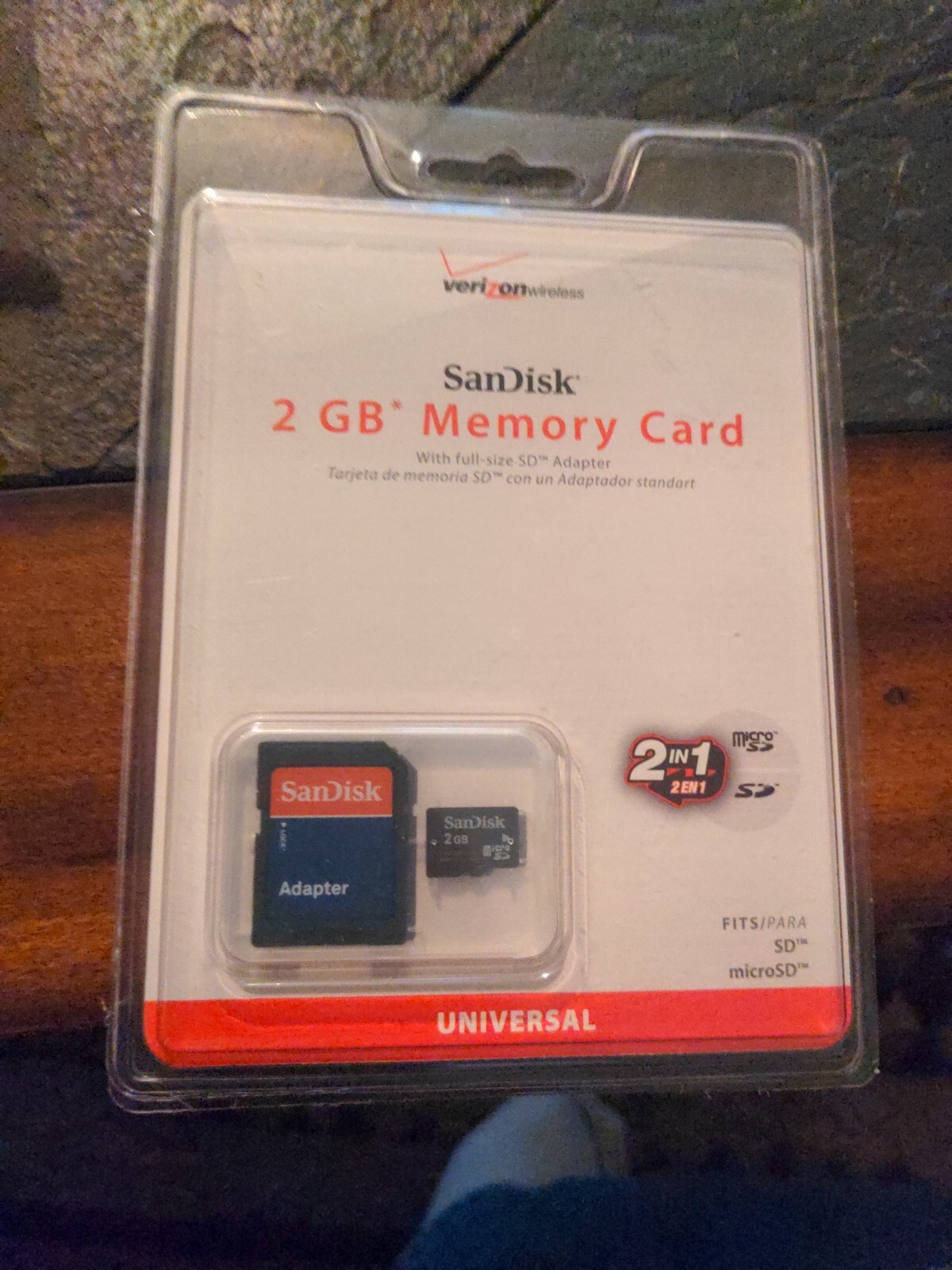SanDisk 2 GB Verizon Memory Card with Full-Size Adapter SD & Micro SD