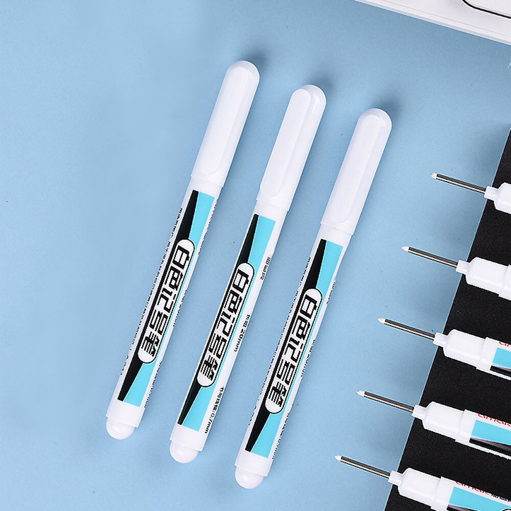 3Pcs 0.7mm White Permanent Paint Marker Pen for Rock Wood Plastic Glass Metal