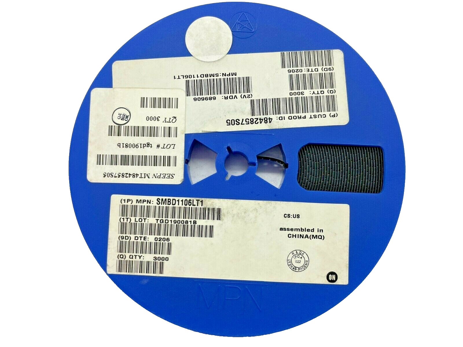 (3,000 PIECE REEL) SMBD1106LT1, ON SEMI, SS SOT23 DUAL DIODES SPCL