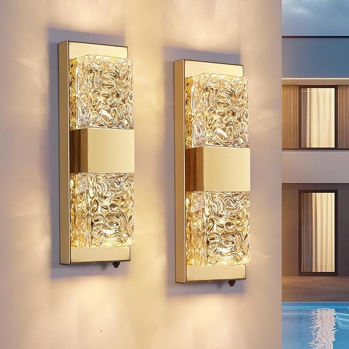 HITOO Dusk to Dawn Outdoor Lighting,Porch Lights Outdoor 14.2'' IP65 Waterproof