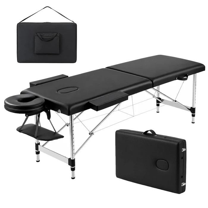 84in Portable Height-Adjustable Physical Therapy Massage Table w/ Aluminum Frame