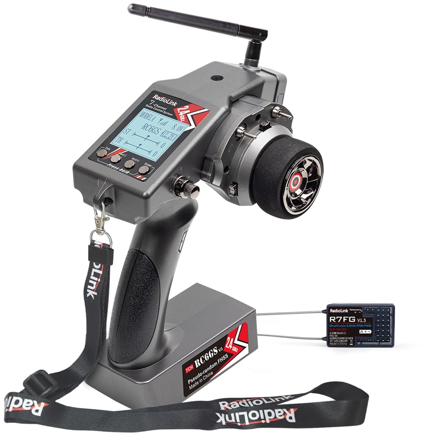 Radiolink RC6GS V3 7 Channels RC Transmitter and Waterproof Gyro Receiver R7FG,