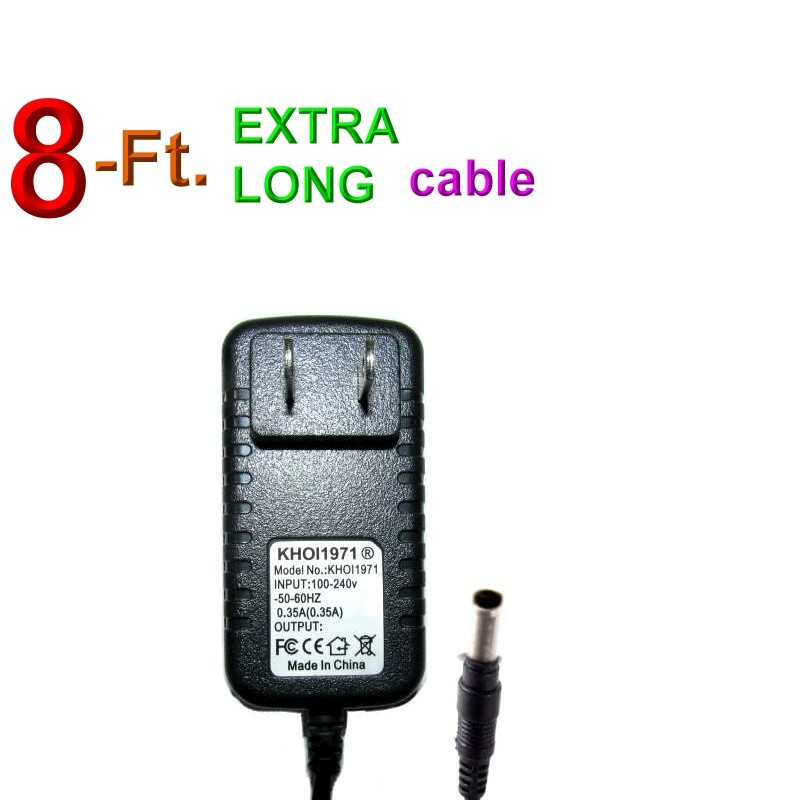 8FT Wall AC adapter power for SK698 IDEAL SECURITY MOTION SENSOR ALERT Security