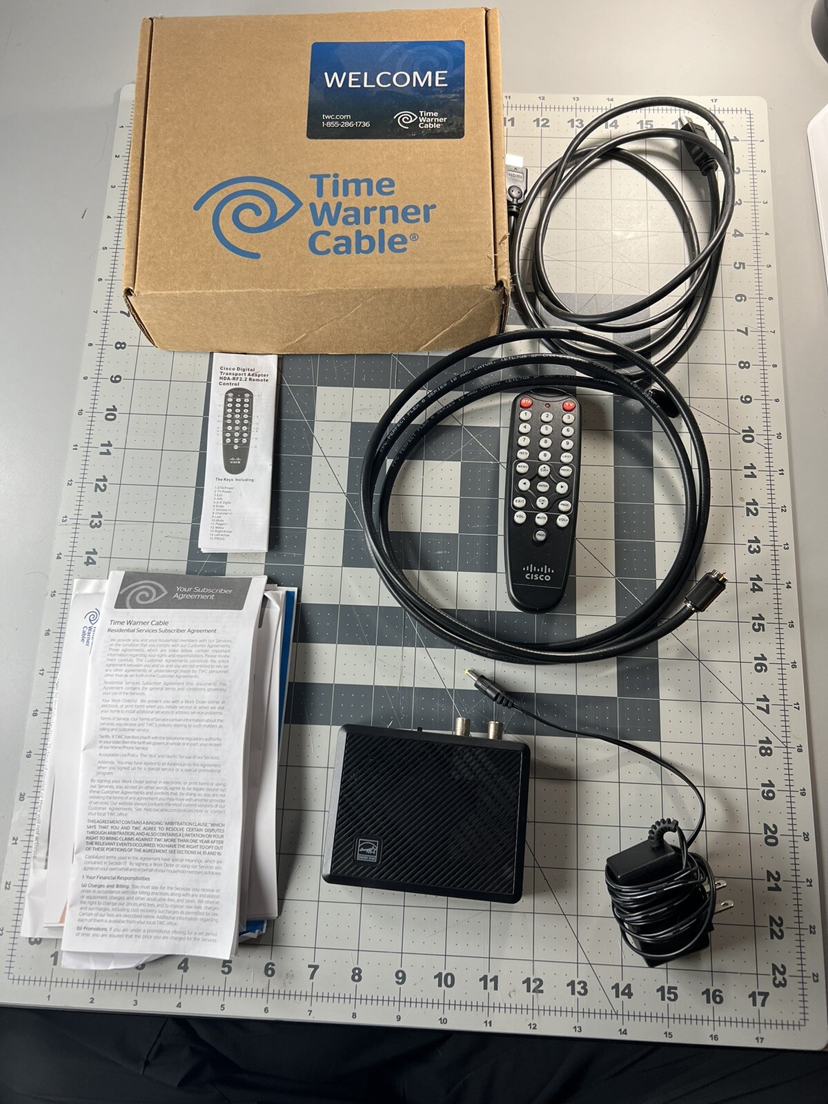 Cisco DTA 271HD Digital Transmitter Adapter TWC Converter Box w Remote & Power 1