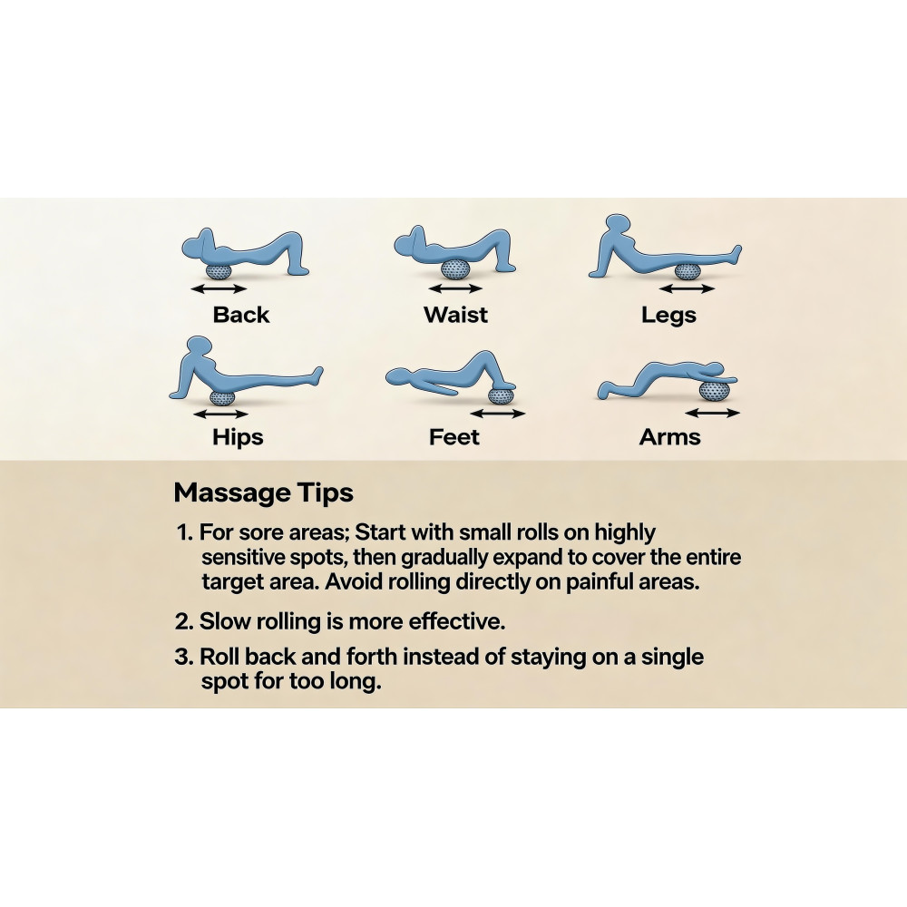 60cm High Density EPP Foam Roller Solid Yoga Muscle Recovery Massage