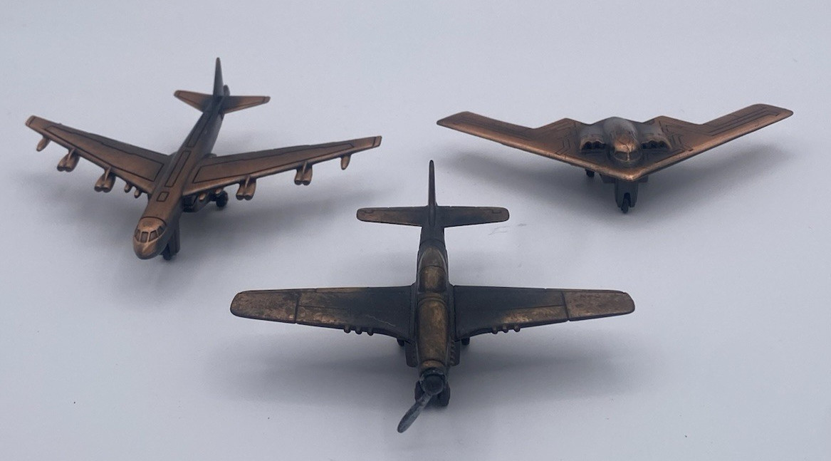 Vintage Die Cast Airplane Jet Fighter Miniature Pencil Sharpener lot