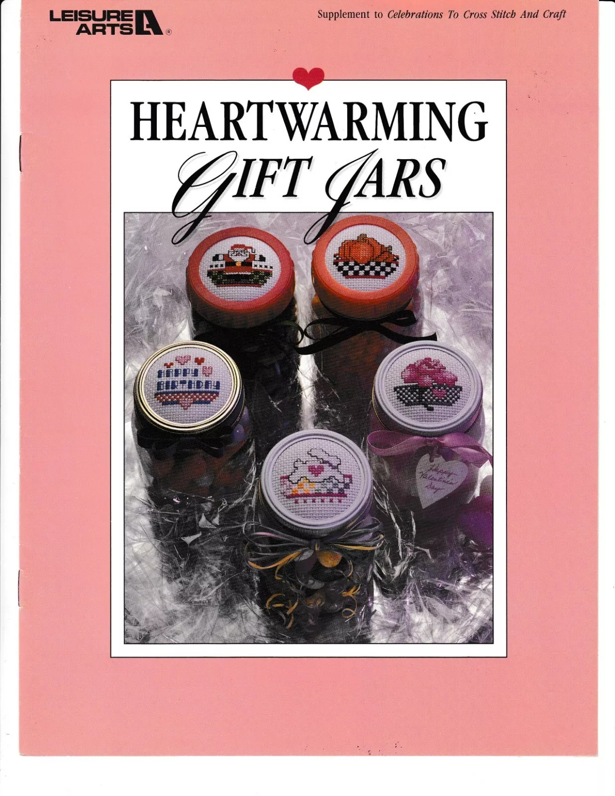 Leisure Arts Supplement to Cross Stitch Craft Heartwarming Gift Jars FREE SHIP