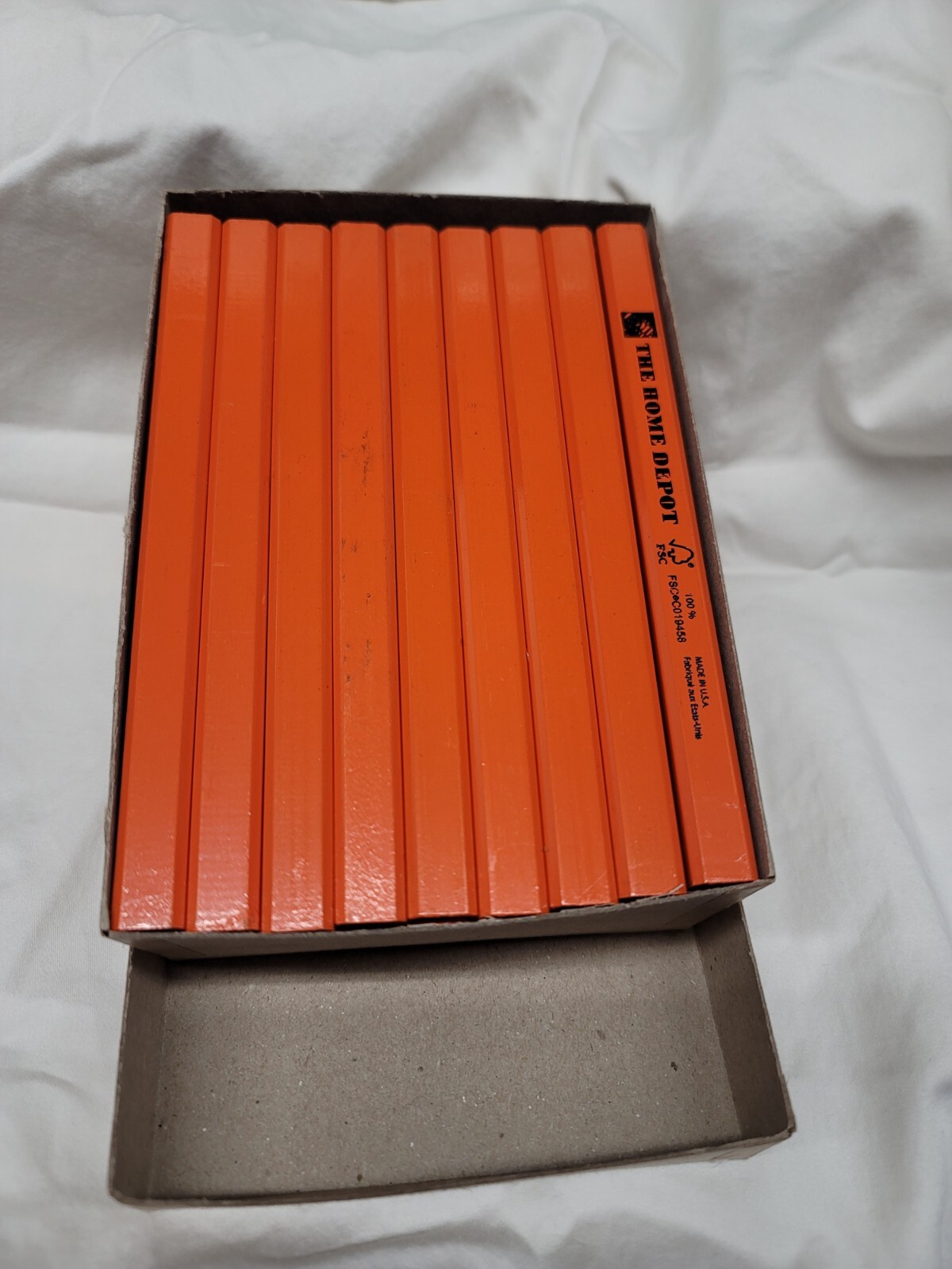 USA Bulk Wholesale Lot FSC 72 Misprinted Wood Case Carpenter Pencils