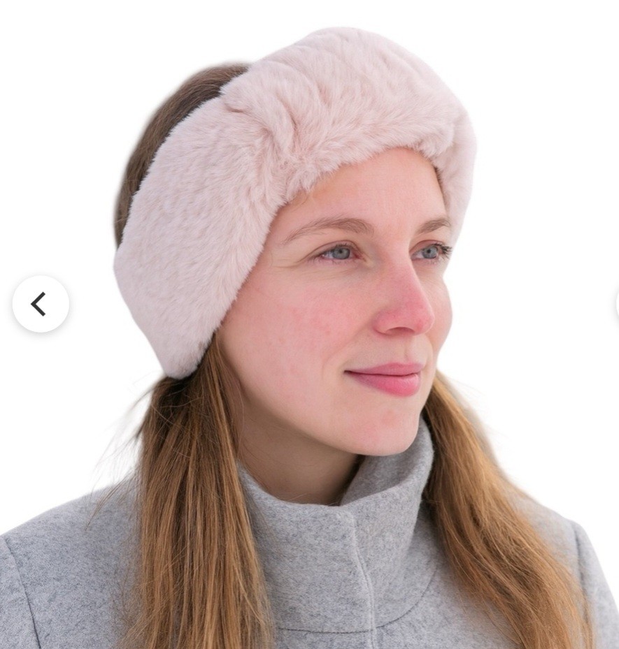 UGG NWT WOMENS PINK CRYSTAL FAUX FUR HEADBAND 1 SIZE