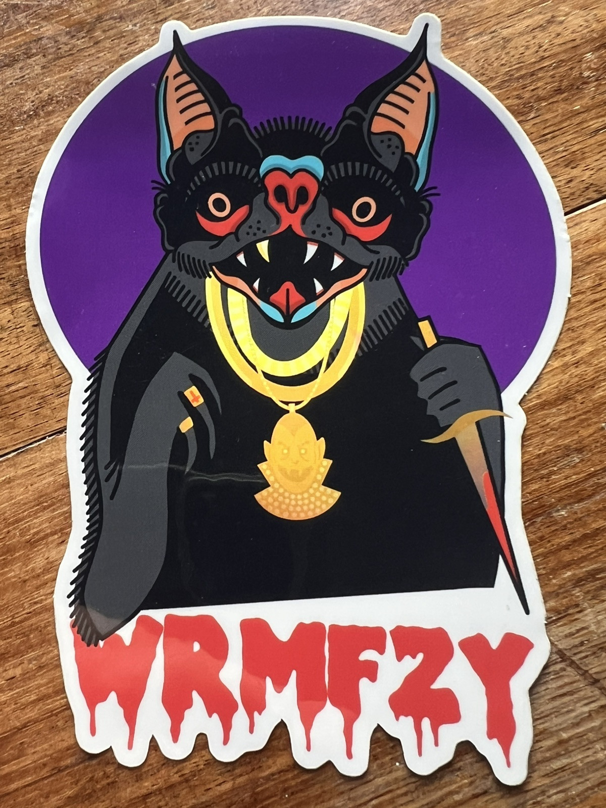 WRMFZY “Bat Soup" Foil Sticker