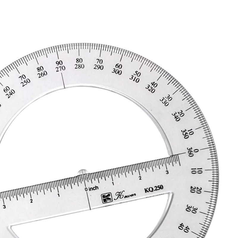 25cm Circle Protractor Math Protractor 360 Degree Measuring Tool for School