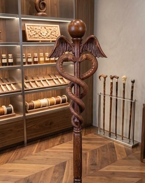 Wood CROZIER Polish Staff Crosier Bishop Quality Craftsmanship, 70" Christmas GF