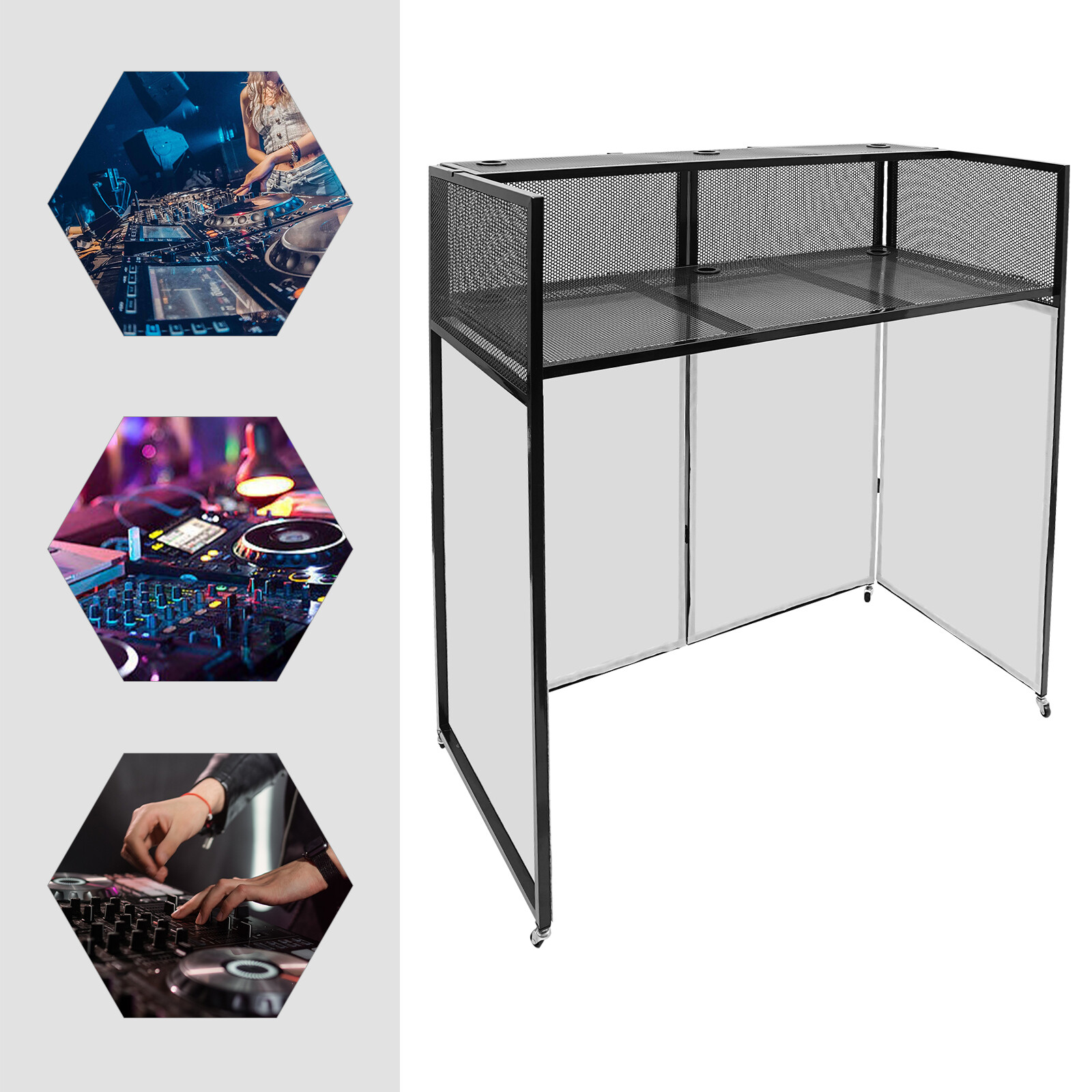 DJ Display Stand DJ Event Booth Facade Portable DJ Facade Booth Table DJ Cont