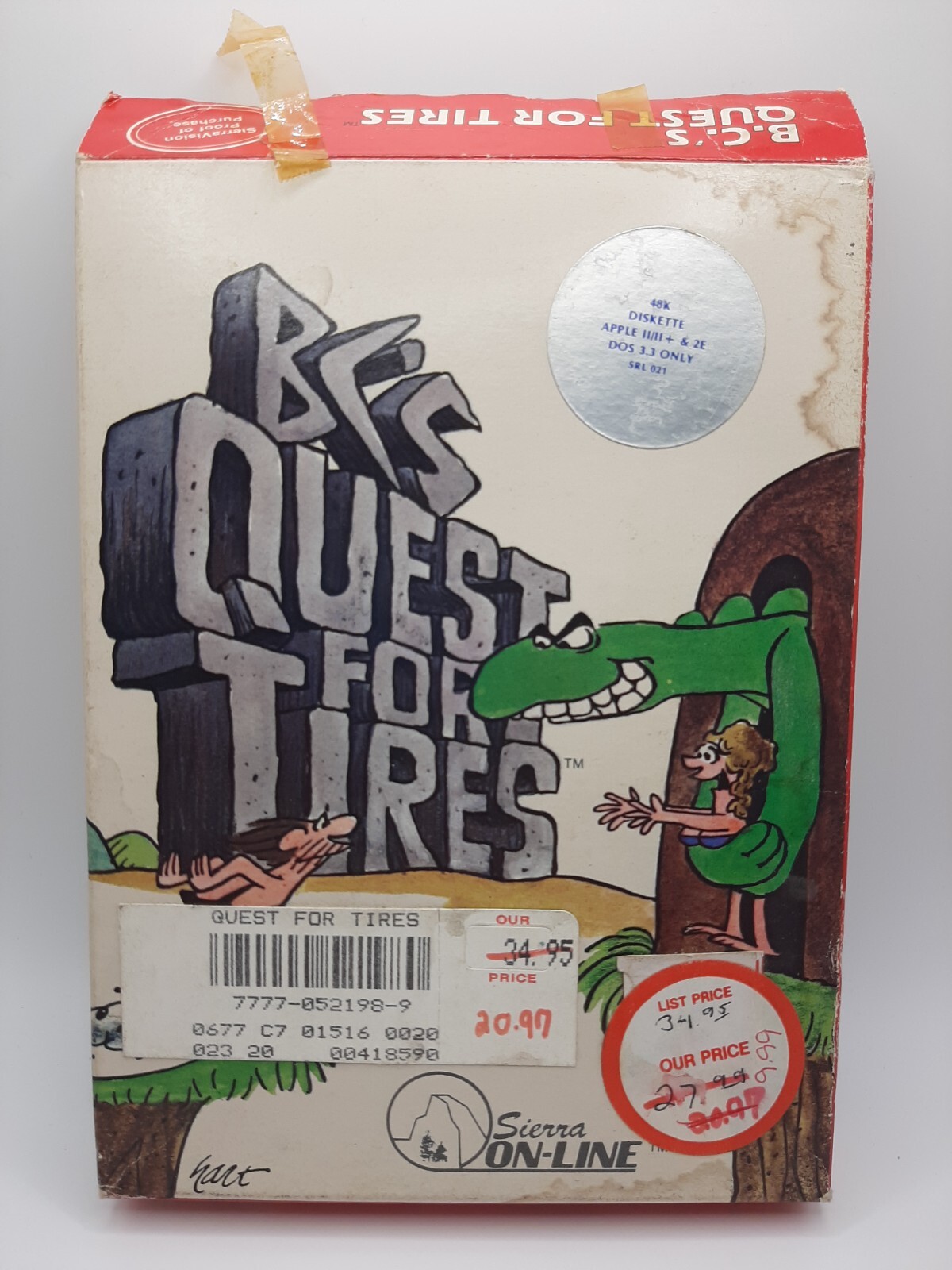 BC's Quest For Tires by Sierra On-Line for Apple II+,IIe,IIc,IIgs 1983