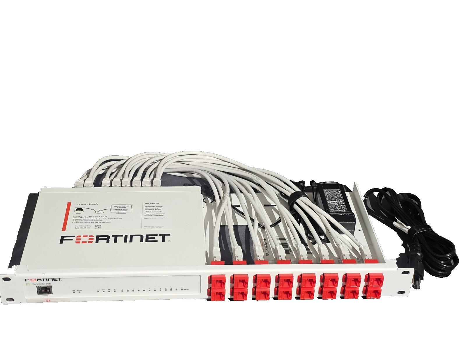 Fortinet Fortigate 80E FG-80E Network Security Firewall w/ Rack Mountable kit
