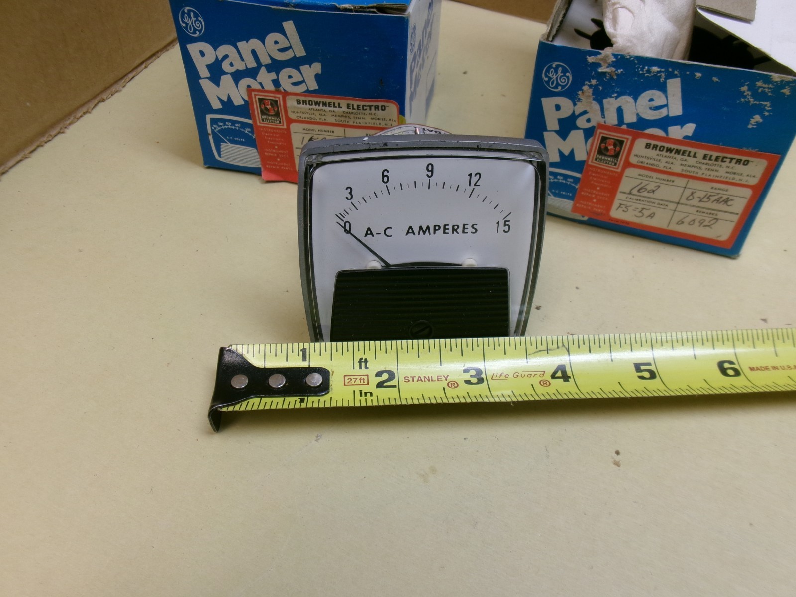 General Electric Panel Meter, Model # 162, Lot of 2