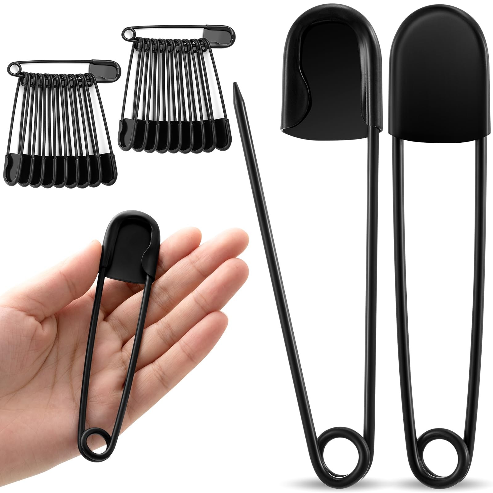 20 Pieces Large 5 Inch Safety Pins, Extra Large Stainless Steel Safety Pins