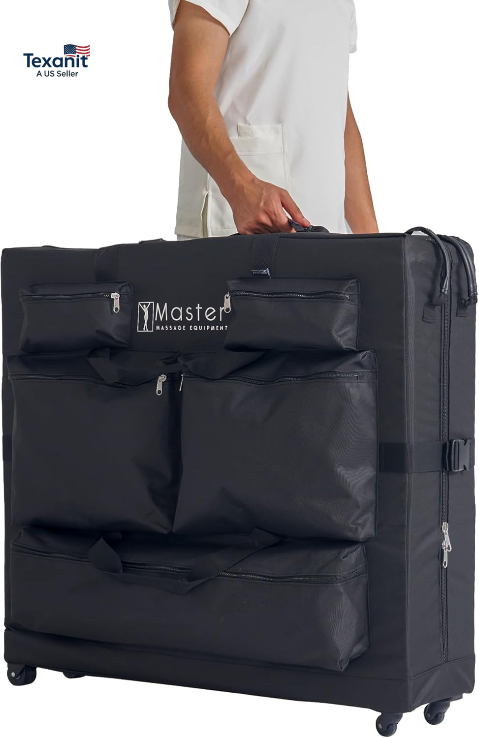 Master Massage Universal Size Wheeled Massage Table Carry Case with Wheels - Car