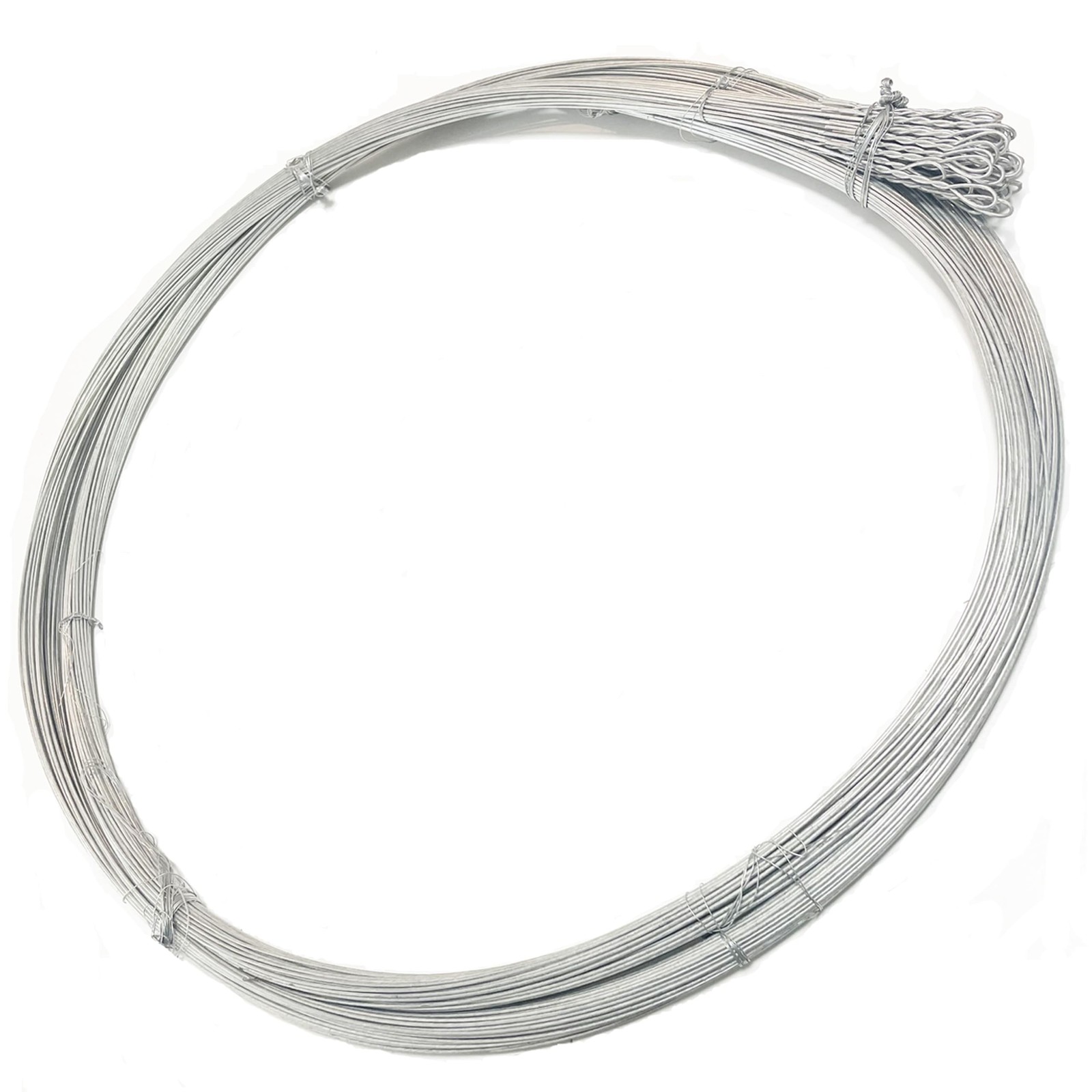 Baling Wire 14 Gauge 14 Feet 50PCS,Baler Wire Ties Galvanized Steel,Heavy Dut...
