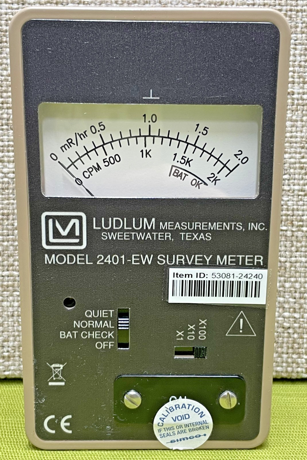 Ludlum Measurements Model 2401-EW Survey Meter