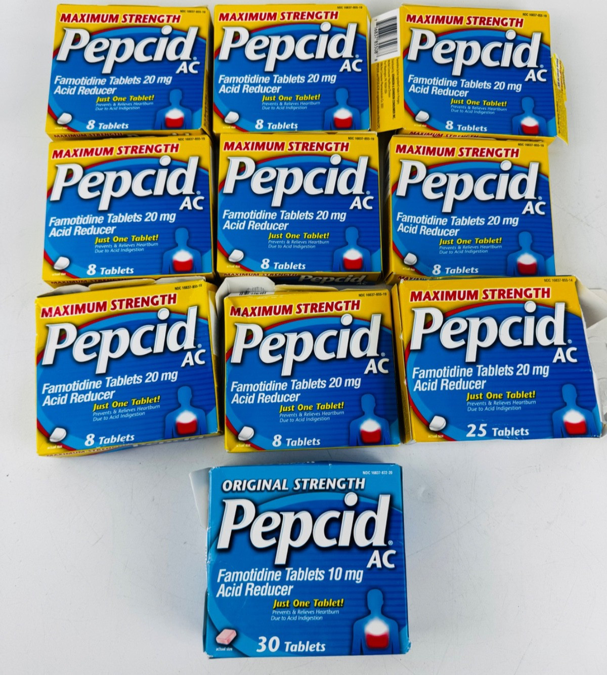 PEPCID AC Maximum Strength 20mg Famotidine Tablets Bundle EXP 11/2027++