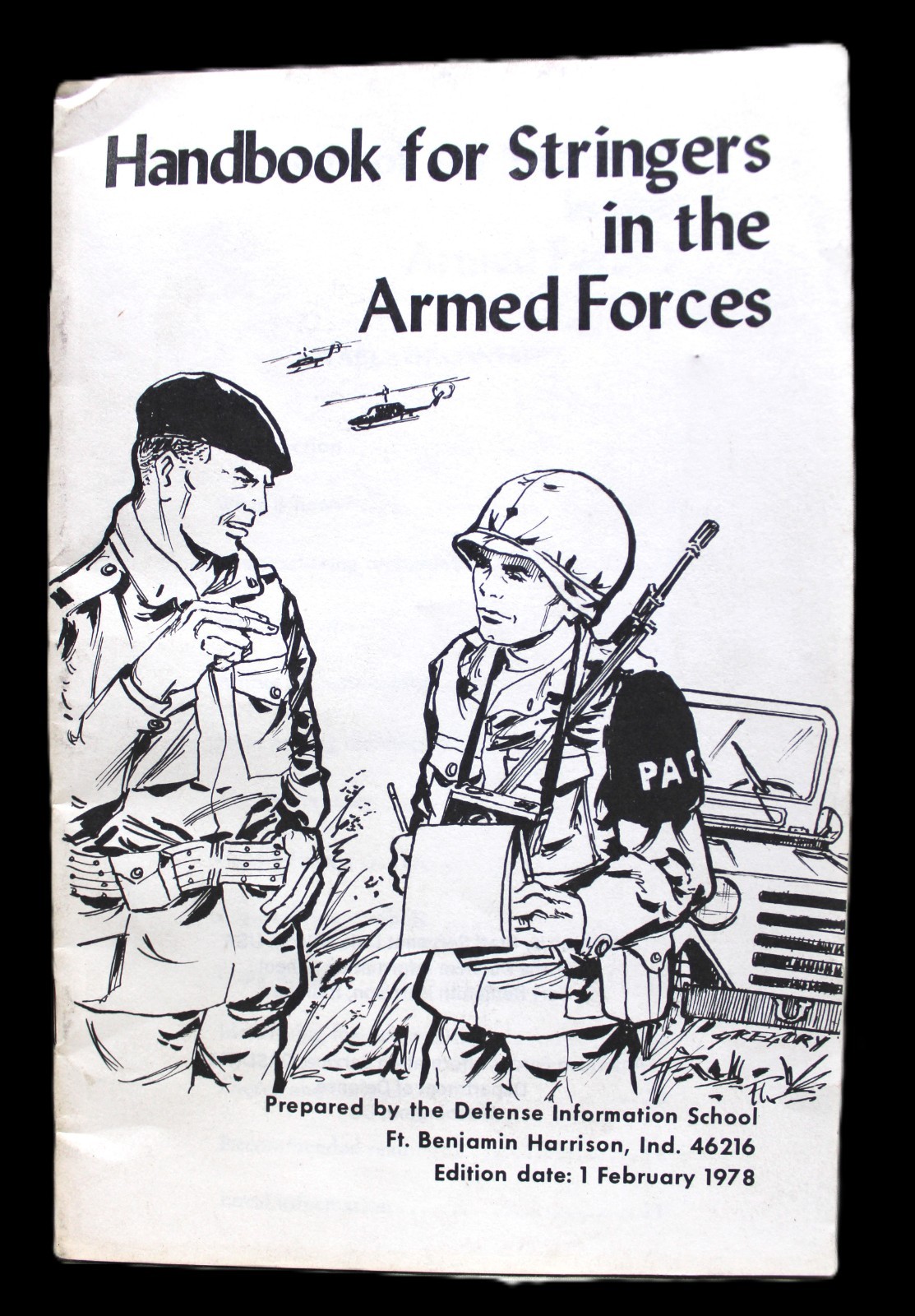 U.S. ARMY BROCHURE GUIDE FOR STRINGERS IN THE ARMED FORCES 1978 VINTAGE MILITARY