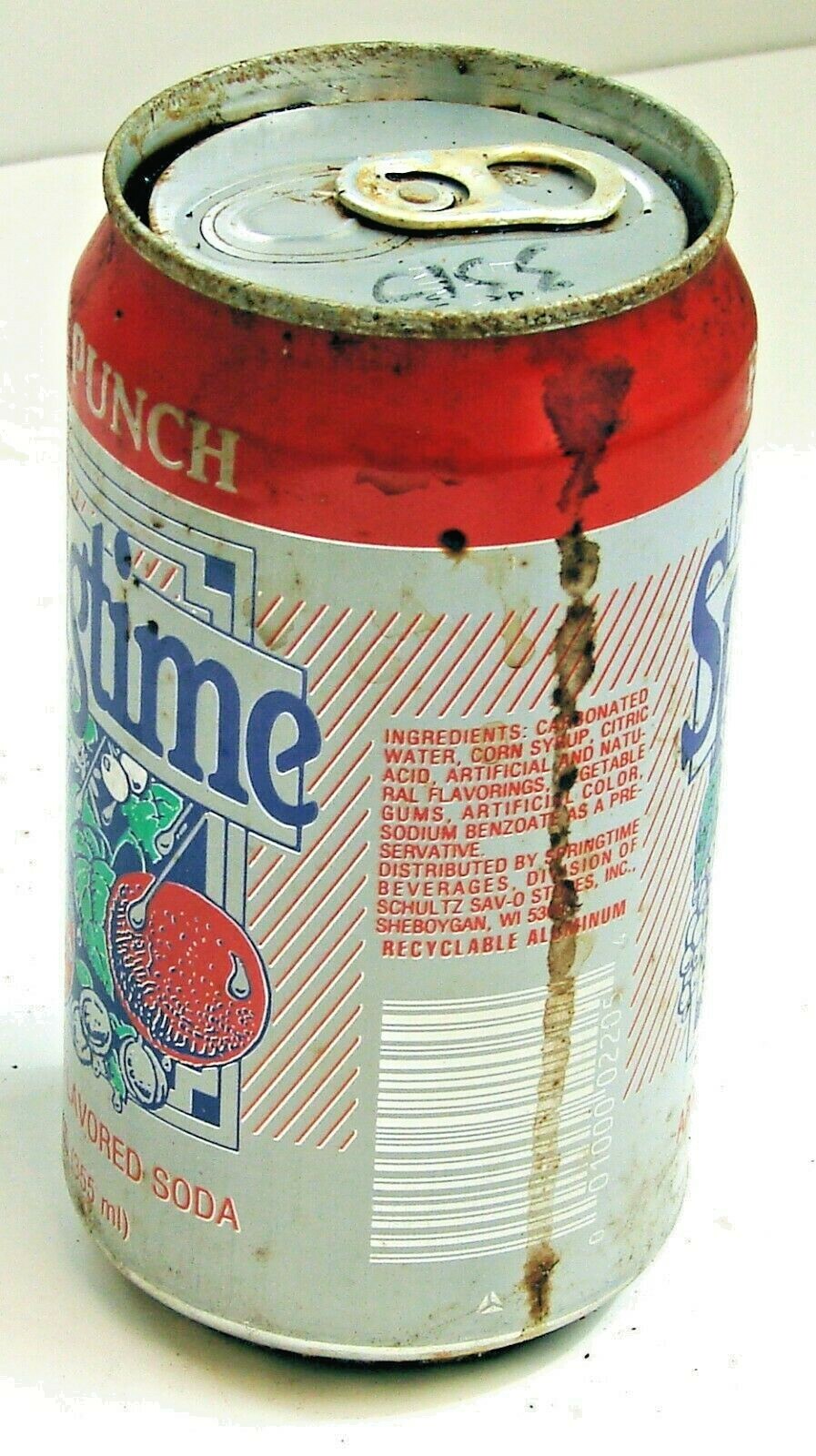 Fruit Punch Springtime; Springtime Beverages; Sheboygan, WI; soda pop can