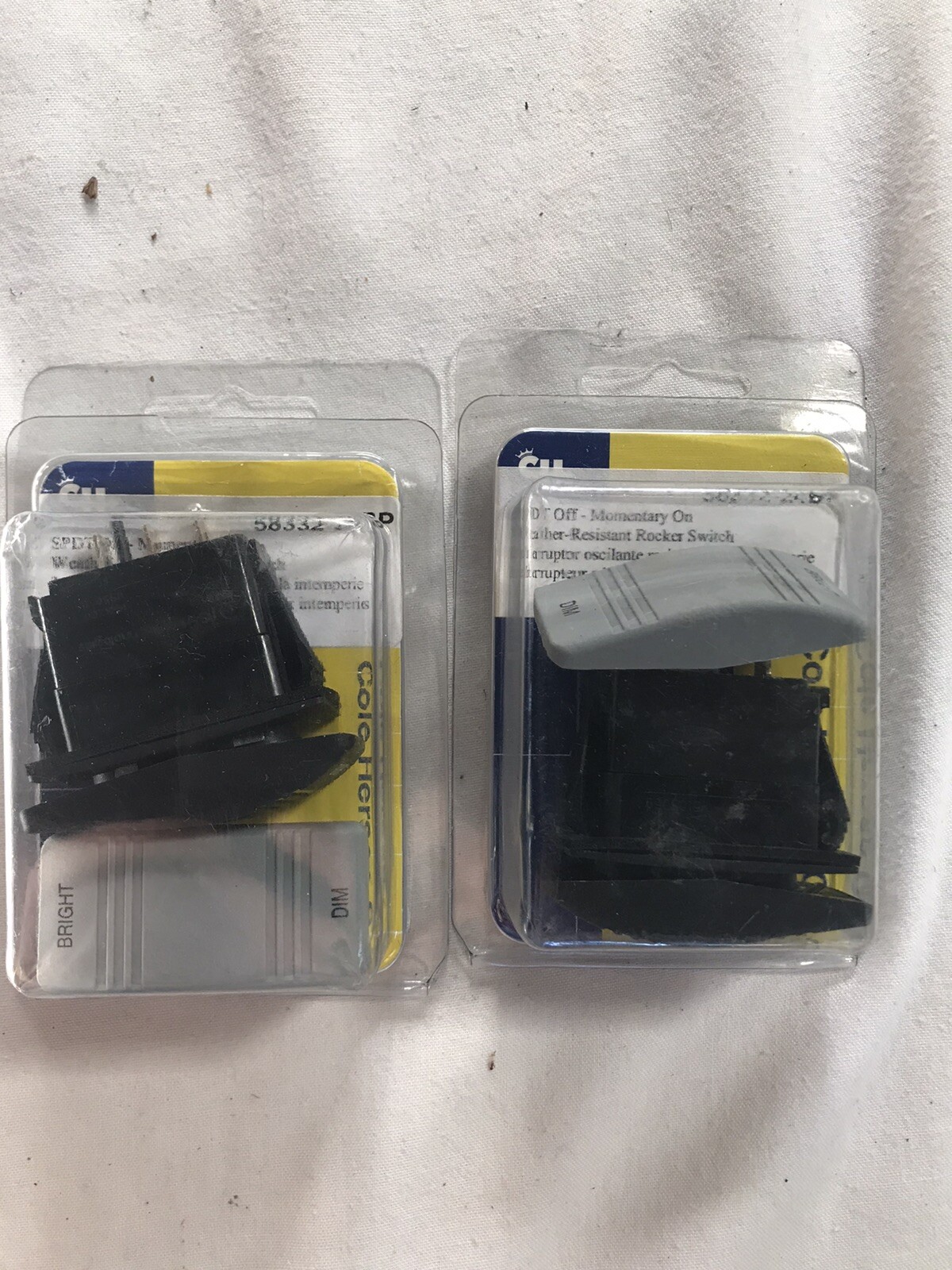 Lot 2 Cole Hersee 58332-24-BP Rocker Switch SPDT New Sealed