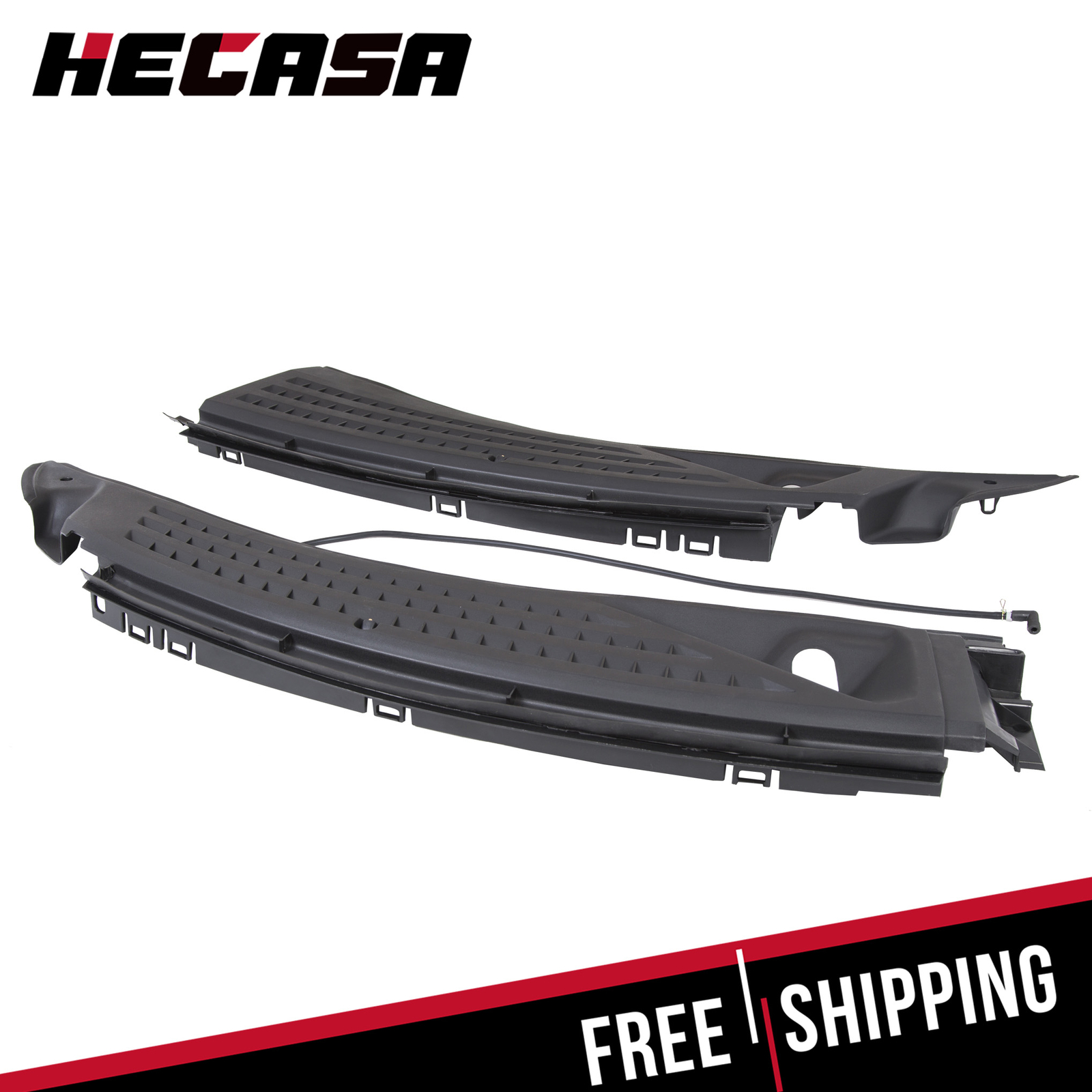 For 09-14 Ford F150 Windshield Wiper Cowl Panel Grille Set w/ Seals Left + Right
