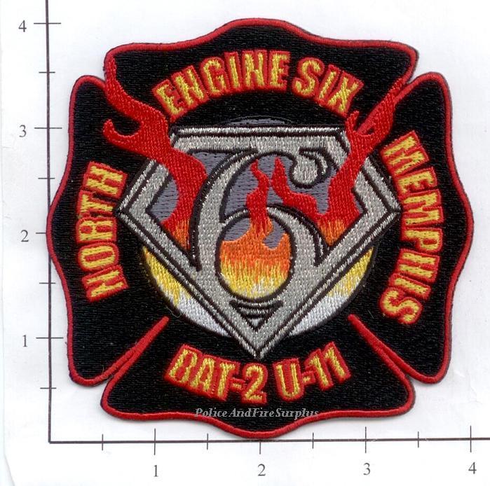 Tennessee - Memphis Engine 6 Battalion 2 Unit 11 TN Fire Dept Patch