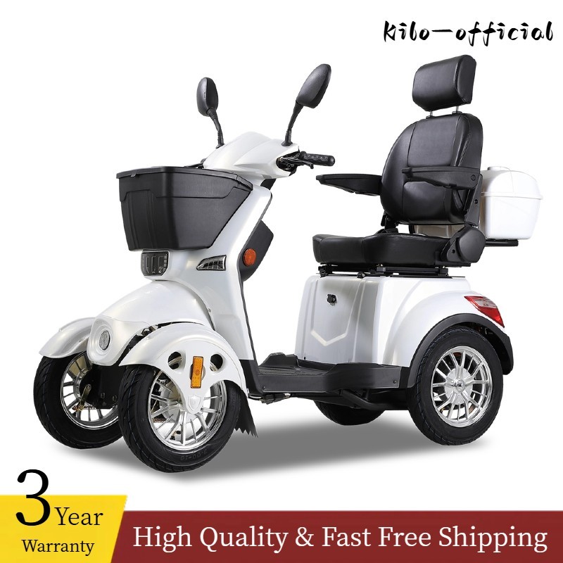 800W 4-Wheel Electric Mobility Travel Scooter for Adults&Seniors 60V 20Ah 15mph